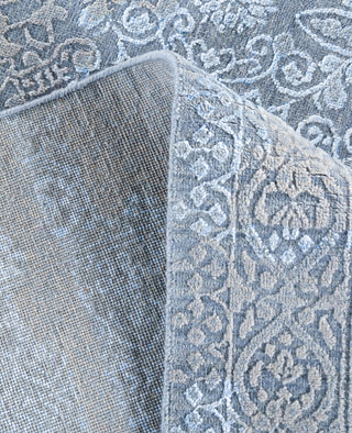 Traditional Abstarct Wool, Silk Hand Knotted Gray Area Rug 8' 2" x 10' 2"