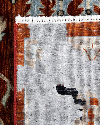 Traditional Ikat Hand Knotted Abstract Silk & Wool Blend Red Area Rug 8' 0" x 10' 4"