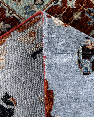 Traditional Ikat Hand Knotted Abstract Silk & Wool Blend Red Area Rug 8' 0" x 10' 4"