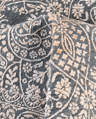 Traditional Abstarct Wool, Silk Hand Knotted Gray Area Rug 9' 1" x 12' 3"