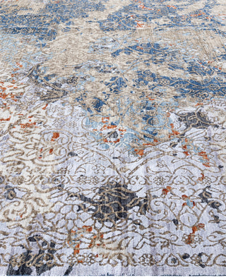 Traditional Abstarct Wool, Silk Hand Knotted Brown Area Rug 9' 2" x 12' 4"