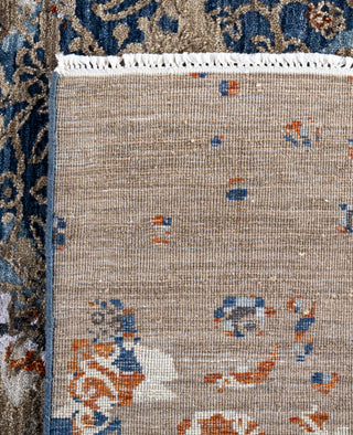 Traditional Abstarct Wool, Silk Hand Knotted Brown Area Rug 9' 2" x 12' 4"