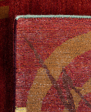 Traditional Geometric Wool Hand Knotted Red Area Rug 8' 1" x 10' 1"