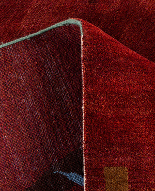 Traditional Geometric Wool Hand Knotted Red Area Rug 8' 1" x 10' 1"