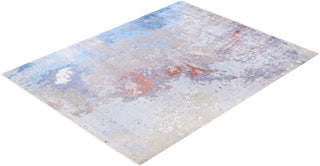 Traditional Abstarct Silk, Wool Hand Knotted Brown Area Rug 9' 2" x 11' 9"