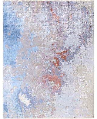 Traditional Abstarct Silk, Wool Hand Knotted Brown Area Rug 9' 2" x 11' 9"