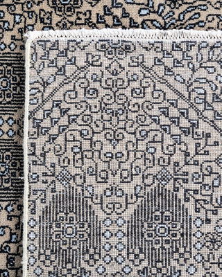 Traditional Ikat Hand Knotted Geometric Silk & Wool Blend Beige Area Rug 8' 1" x 10' 0"