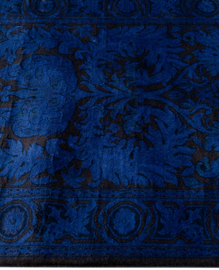 Overdyed One-of-a-Kind Wool Blue Runner 2' 7" x 8' 0"