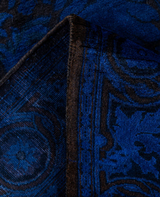 Overdyed One-of-a-Kind Wool Blue Runner 2' 7" x 8' 0"