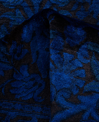 Overdyed One-of-a-Kind Wool Blue Runner 2' 7" x 8' 0"