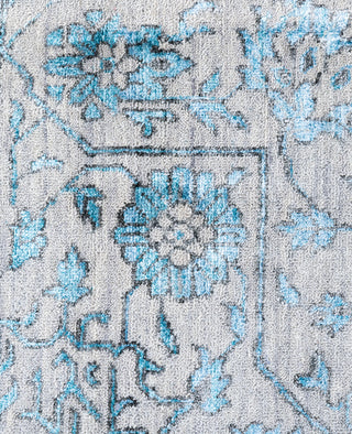 Traditional Abstarct Wool, Silk Hand Knotted Gray Area Rug 9' 1" x 12' 3"