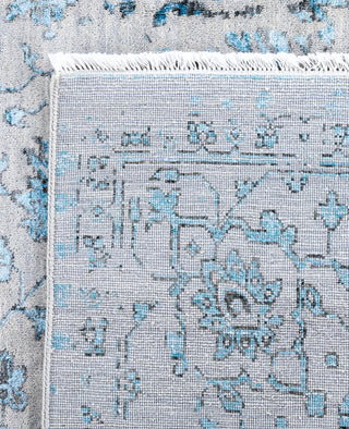 Traditional Abstarct Wool, Silk Hand Knotted Gray Area Rug 9' 1" x 12' 3"