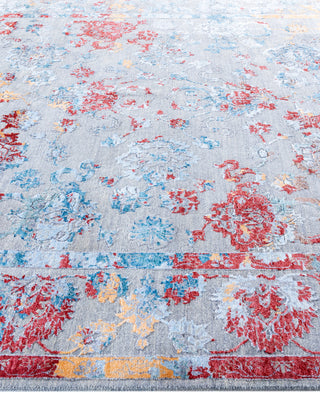 Traditional Abstarct Wool, Silk Hand Knotted Gray Area Rug 8' 1" x 10' 0"