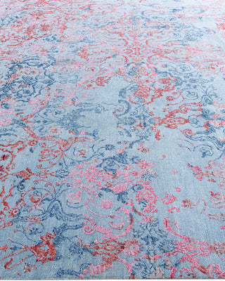 Traditional Ikat Hand Knotted Abstract Silk & Wool Blend Rust Area Rug 8' 2" x 10' 2"