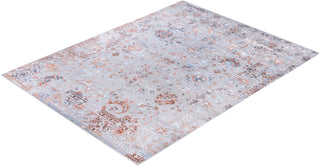 Traditional Abstarct Wool, Silk Hand Knotted Gray Area Rug 9' 2" x 12' 1"