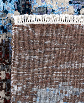 Traditional Abstarct Wool, Silk Hand Knotted Ivory Area Rug 9' 1" x 12' 1"