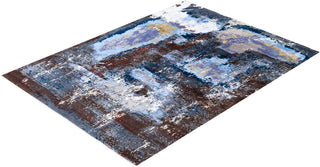 Traditional Abstarct Wool, Silk Hand Knotted Ivory Area Rug 9' 1" x 12' 1"