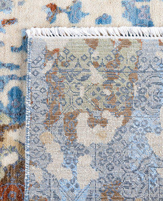 Traditional Abstarct Silk Hand Knotted Ivory Area Rug 9' 0" x 12' 4"