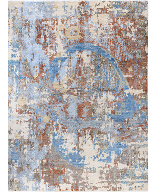 Traditional Abstarct Silk Hand Knotted Ivory Area Rug 9' 0" x 12' 4"