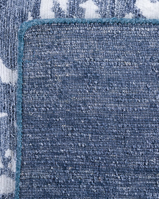 Contemporary Modern Hand Knotted Abstract Silk Gray Area Rug 9' 2" x 12' 0"