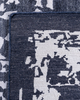 Contemporary Modern Hand Knotted Abstract Silk Ivory Area Rug 9' 1" x 12' 0"
