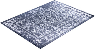 Contemporary Modern Hand Knotted Abstract Silk Ivory Area Rug 9' 1" x 12' 0"