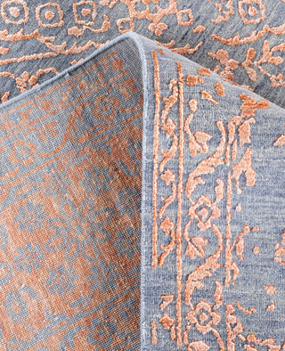 Traditional Abstarct Wool, Silk Hand Knotted Gray Area Rug 9' 1" x 12' 4"