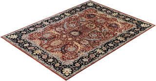 Traditional Floral Wool Hand Knotted Red Area Rug 8' 10" x 12' 3"