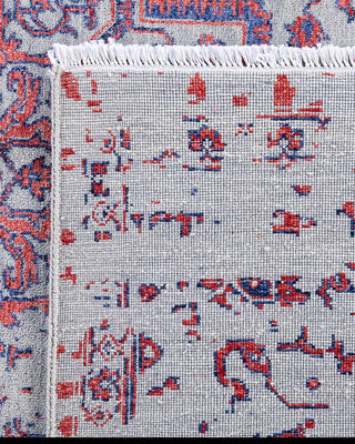 Traditional Ikat Hand Knotted Abstract Silk & Wool Blend Gray Area Rug 8' 1" x 10' 0"