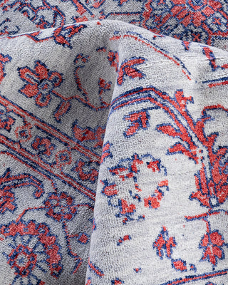 Traditional Ikat Hand Knotted Abstract Silk & Wool Blend Gray Area Rug 8' 1" x 10' 0"