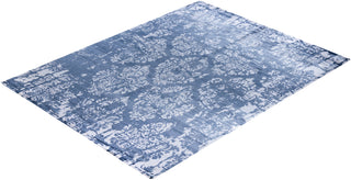 Contemporary Modern Hand Knotted Abstract Silk Ivory Area Rug 9' 2" x 12' 1"