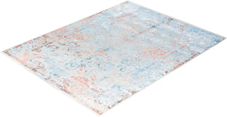 Traditional Ikat Hand Knotted Abstract Silk & Wool Blend Gray Area Rug 8' 1" x 10' 5"