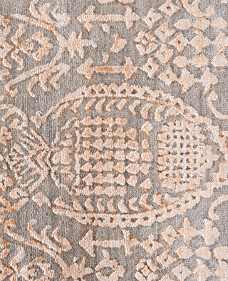 Traditional Abstarct Wool, Silk Hand Knotted Gray Area Rug 8' 10" x 12' 0"