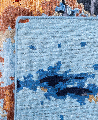 Contemporary Abstarct Wool, Silk Hand Knotted Gray Area Rug 8' 2" x 10' 2"