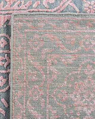 Traditional Ikat Hand Knotted Abstract Silk & Wool Blend Gray Area Rug 9' 1" x 11' 10"