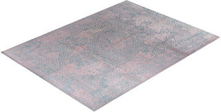 Traditional Ikat Hand Knotted Abstract Silk & Wool Blend Gray Area Rug 9' 1" x 11' 10"