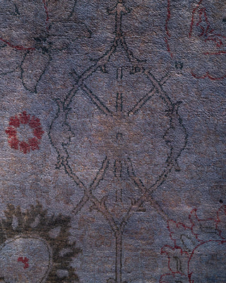 Contemporary Hand-Knotted Overdyed Gray Area Rug 8' 1" x 10' 1"