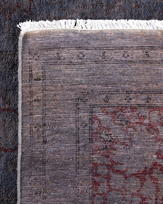 Contemporary Hand-Knotted Overdyed Gray Area Rug 8' 1" x 10' 1"