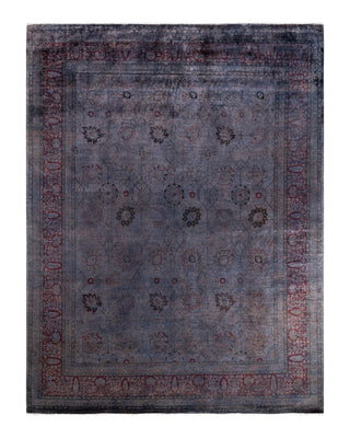 Contemporary Overyed Wool Hand Knotted Gray Area Rug 8' 1" x 10' 1"