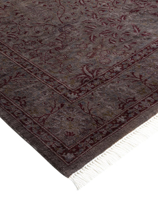 Contemporary Hand Knotted Overdyed Gray Area Rug 4' 2" x 6' 1"