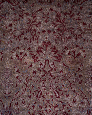 Contemporary Hand Knotted Overdyed Gray Area Rug 4' 2" x 6' 1"