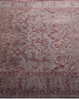 Contemporary Hand Knotted Overdyed Gray Area Rug 4' 2" x 6' 1"