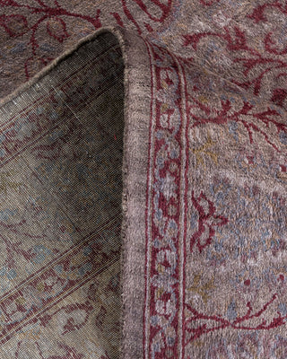 Contemporary Hand Knotted Overdyed Gray Area Rug 4' 2" x 6' 1"