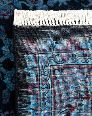 Contemporary Hand-Knotted Overdyed Black Area Rug 4' 1" x 6' 4"