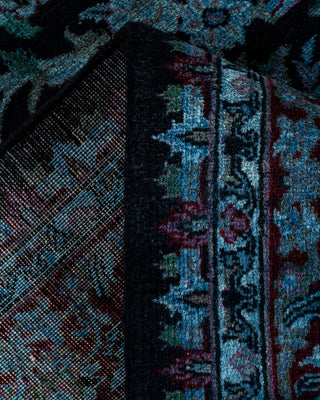Contemporary Hand-Knotted Overdyed Black Area Rug 4' 1" x 6' 4"