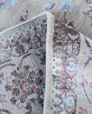 Traditional Abstarct Wool, Silk Hand Knotted Gray Area Rug 9' 1" x 12' 0"