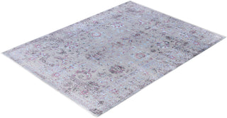 Traditional Abstarct Wool, Silk Hand Knotted Gray Area Rug 9' 1" x 12' 0"