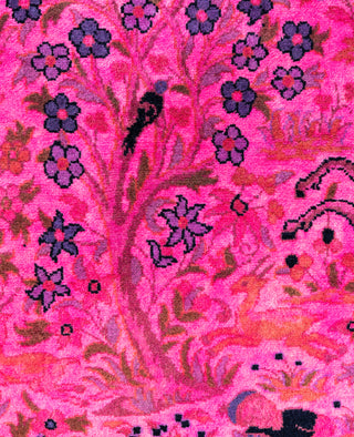 Overdyed Hand-Knotted Wool Modern-Contemporary Pink Area Rug 2' 2" x 3' 3"