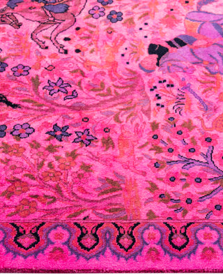 Overdyed Hand-Knotted Wool Modern-Contemporary Pink Area Rug 2' 2" x 3' 3"