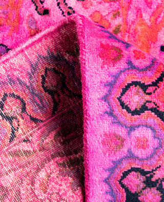 Overdyed Hand-Knotted Wool Modern-Contemporary Pink Area Rug 2' 2" x 3' 3"